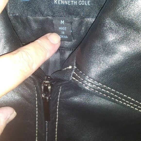 Black Kenneth Cole Leather Jacket. Soft as Butter! - Picture 4 of 9